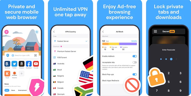 Aloha Browser - Best VPN Browsers for iPhone