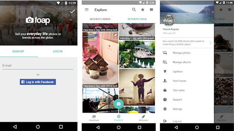 Foap - Money-Making Apps for Android