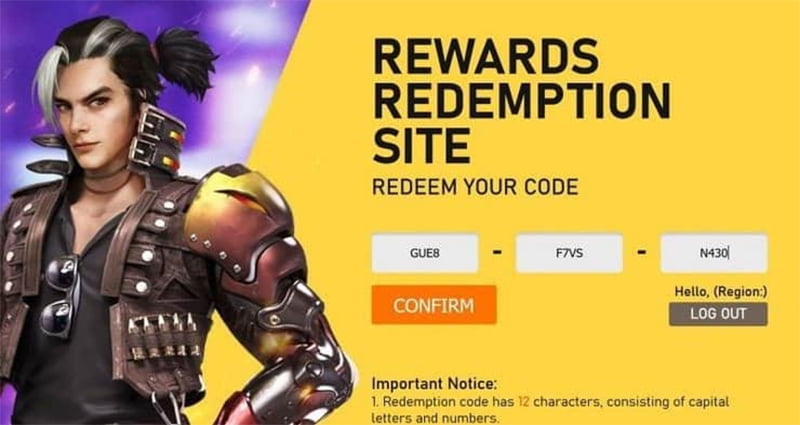 Free Fire Redeem code