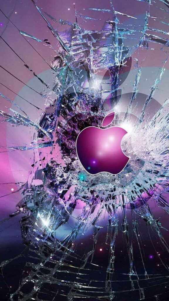 iPhone 12 Pro Max Broken Screen Wallpaper