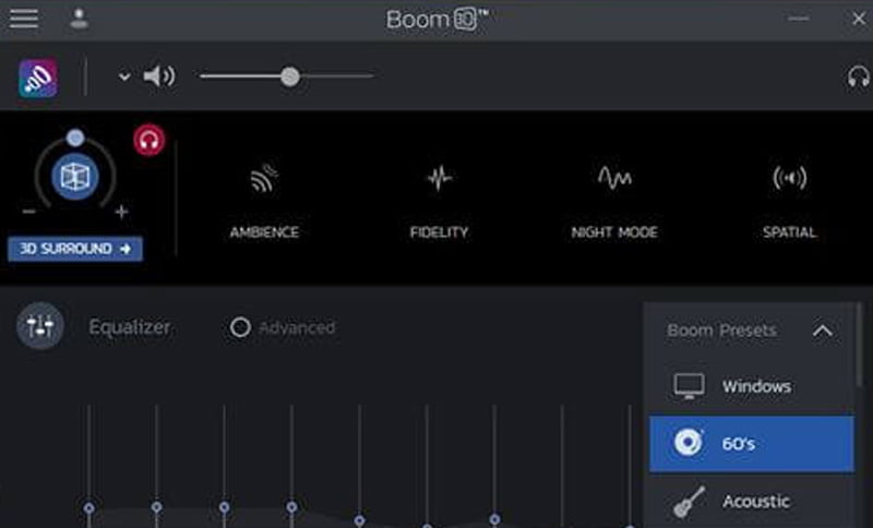 Boom 3D - Equalizer Software for Windows