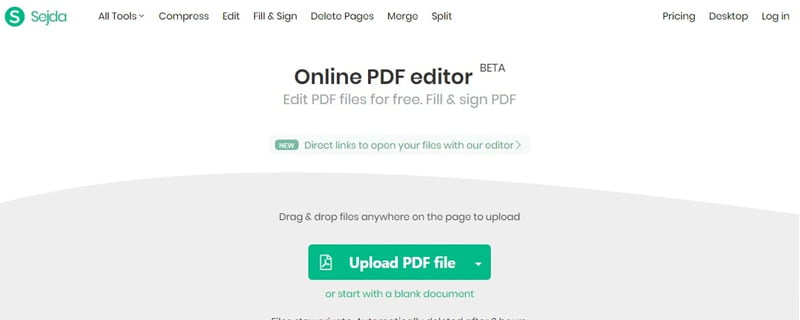 Sejda - Free Sites to Edit PDF Files Online