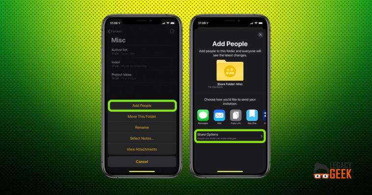 How to share Notes app folders on iPhone, iPad, and Mac