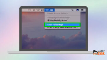 How to show battery percentage on Mac