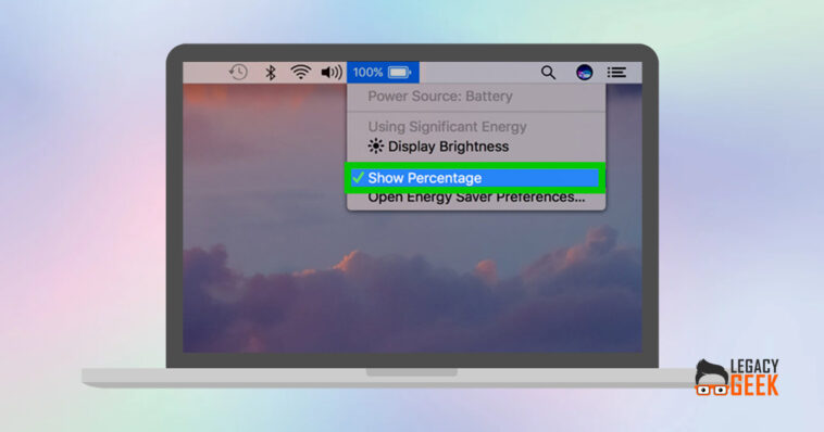 How to show battery percentage on Mac