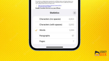 How to show the word count in Pages on iPhone, iPad, and Mac