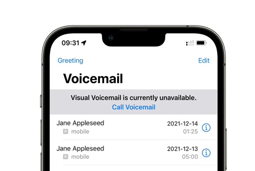Voicemail on iPhone 14 AT&T