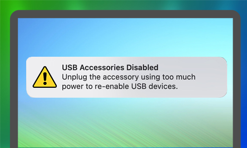 fix the USB Accessories Disabled error on Mac