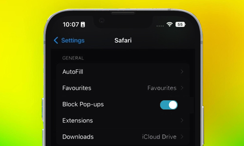 turn off the pop-up blocker on iPhone, iPad, and Mac