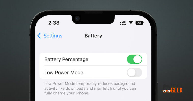 How to show battery percentage on iOS 16