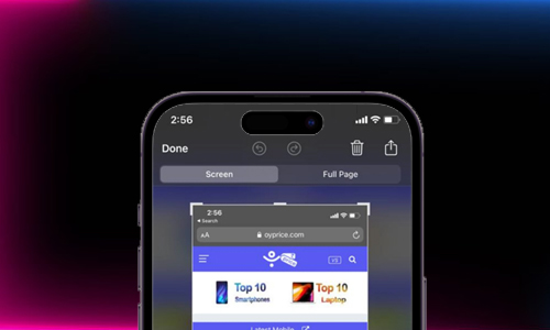 take a scrolling screenshot on iPhone