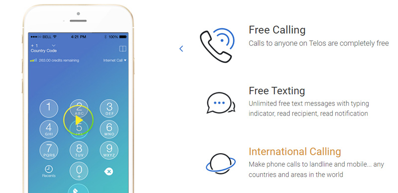 Telos - Texting Apps that can Receive Verification Codes Free